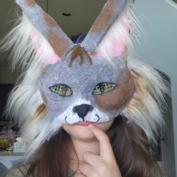 Therian/furry Cat Mask - Picture 1 of 3